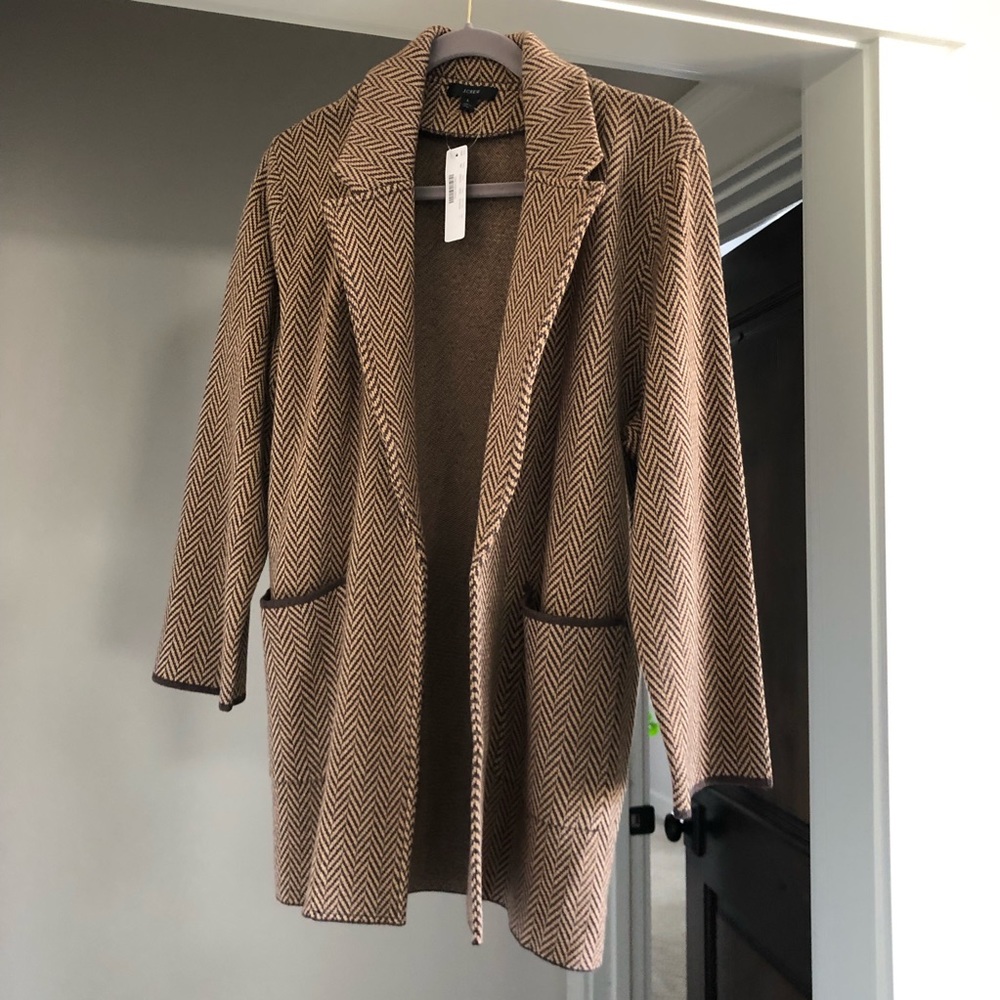 J. Crew Herringbone Sweater Blazer NWT